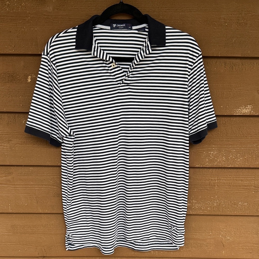 Daniel Cremieux Classics Men’s Black and White Striped Polo size Small
